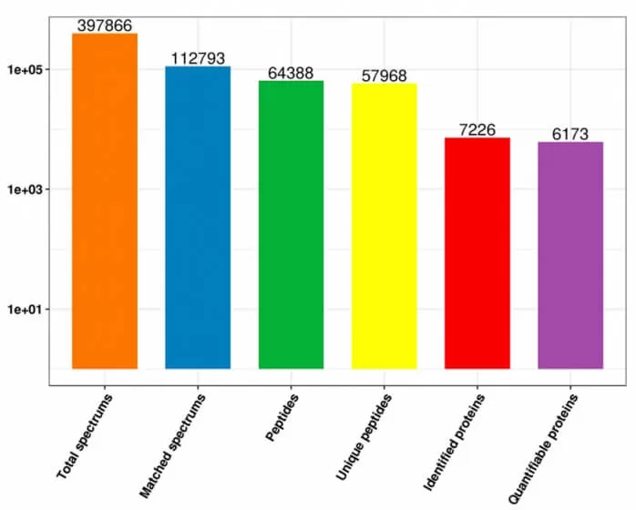 Protein Identification Results Statistics Chart